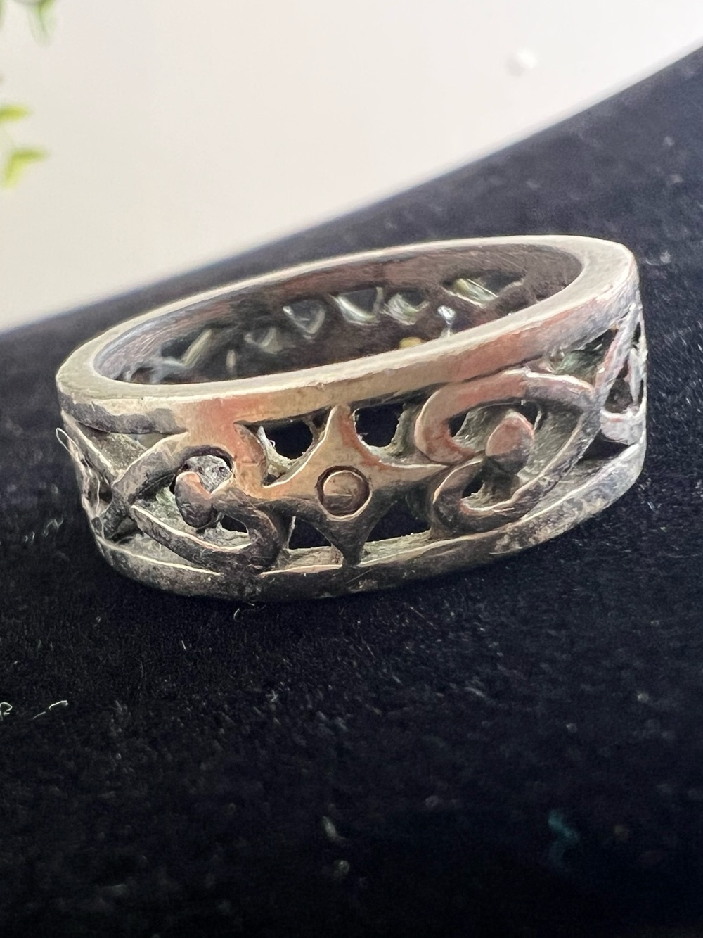 Vintage Sterling Silver Open Heart Ring